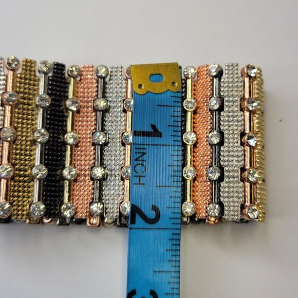 Multicolored tone Stretch Crystal Bracelet - Picture 8 of 9